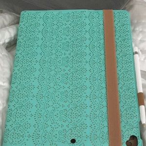 IpadPro Folio Case/New/12.9/Green lace cutouts/pen
